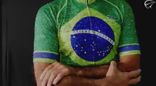 Load and play video in Gallery viewer, Cycling short sleeve T-shirt - BRAZIL SPECIAL
